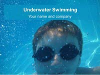 Underwater Swimming PowerPoint Template thumbnail