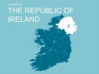 Map of The Republic of Ireland Template thumbnail