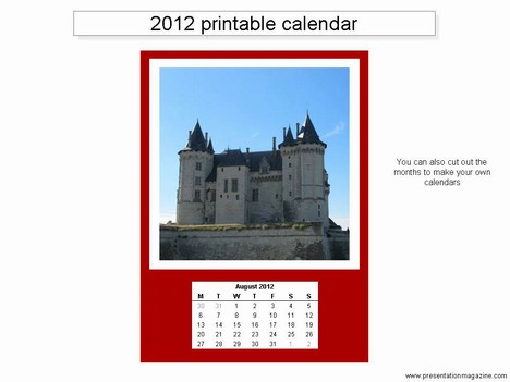 2012 calendar template. Free 2012 printable calendar