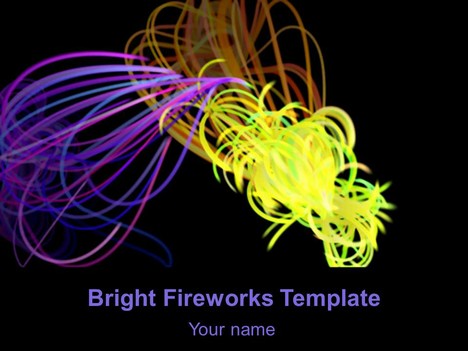   Free Bright Fireworks Template 