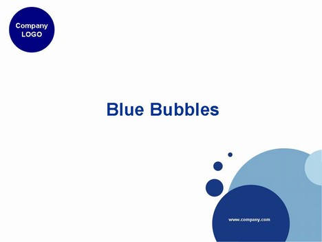 Blue Bubbles PowerPoint Template