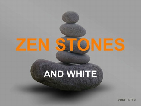 Zen stones template – grey background