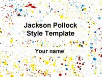 Jackson Pollock PowerPoint Template thumbnail