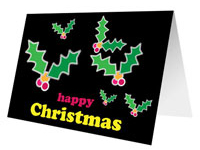 Christmas Holly Free Printable Card thumbnail