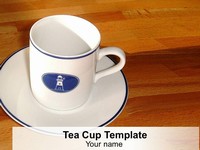 Tea Cup PowerPoint Template thumbnail