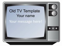 Old-fashioned Television Set Template thumbnail
