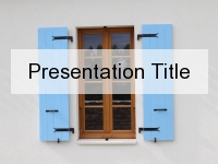 Blue Shutter PowerPoint Template thumbnail