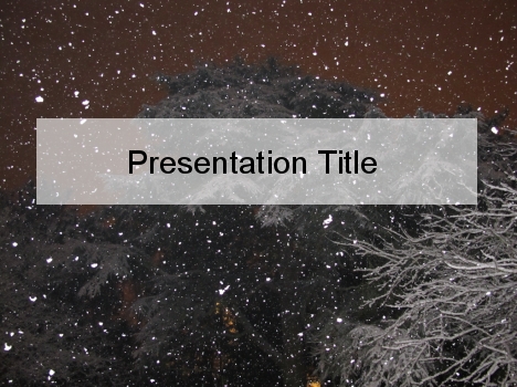 Winter Night-Time PowerPoint Template
